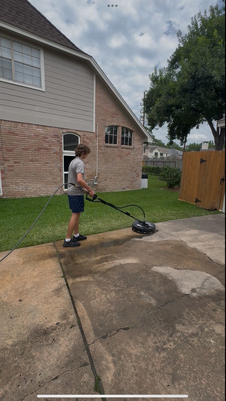 Pressure washing